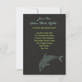 DOLPHINS Bat Mitzvah Party Card Einladung