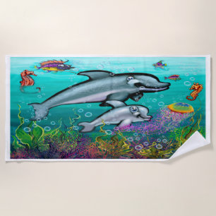 Dolphins Beach Handtuch
