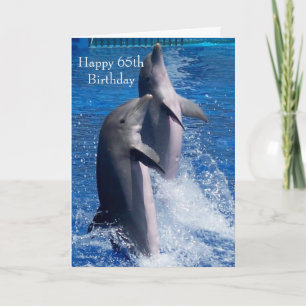 Dolphins Personalised 65th Birthday Karte