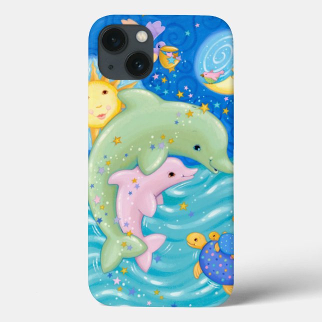 Dolphins Play Case-Mate iPhone Hülle (Rückseite)