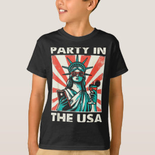 dom Amerikanische Flagge 4. Juli Patriotische Part T-Shirt