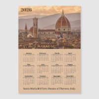 Dom Florenz Italien 2026 Kalender Magnetkarte