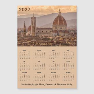 Dom Florenz Italien 2027 Kalender Magnetkarte