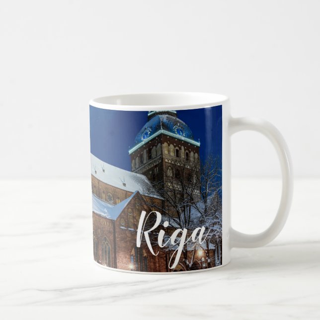 Dom Kathedrale am Kuppelplatz in Riga, Lettland Kaffeetasse (Rechts)