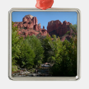Dom Rock and Stream in Sedona Arizona Silbernes Ornament