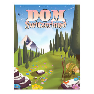 Dom Schweiz Reiseplakat Fotodruck