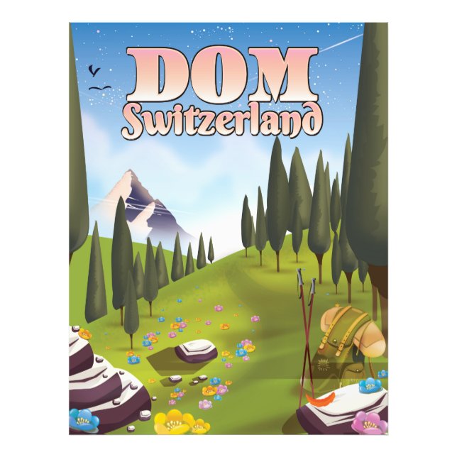 Dom Switzerland Reiseplakat Fotodruck (Vorne)