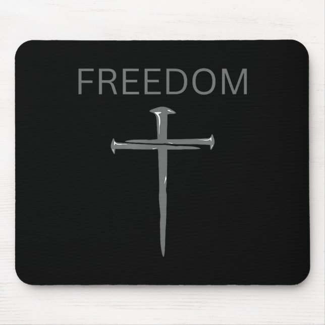 Dom Text Christlich, Kreuz Nägel Glaube &amp; Reli Mousepad (Vorne)