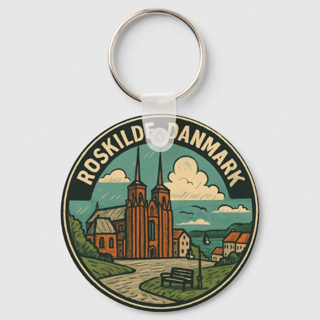 Dom zu Roskilde Dänemark Schlüsselanhänger (Vorderseite)