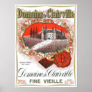 Domaine De Clairville Wine LabelEurope Poster