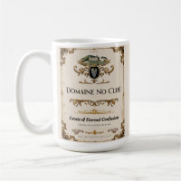Domaine No Clué - Parody Wine Label Tasse