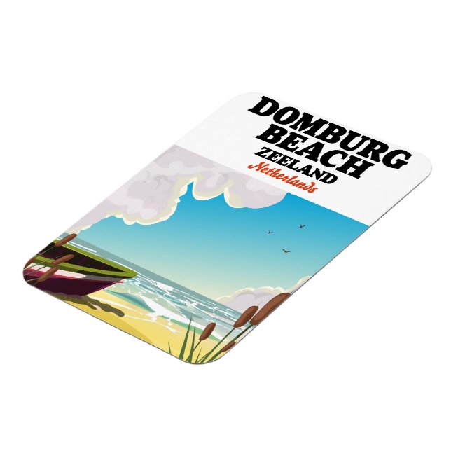 Domburg Beach Zeeland Domburg Beach Magnet (Linke Seite)