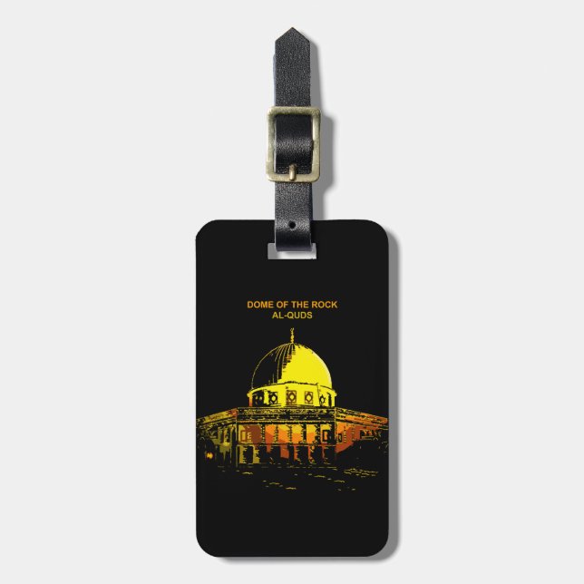 Dome des Rock Al-Quds's Heartbeat Gepäckanhänger (Vorderseite vertikal)