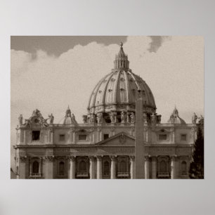 Dome of St Peters Basilica Rom Reiseplaner Poster