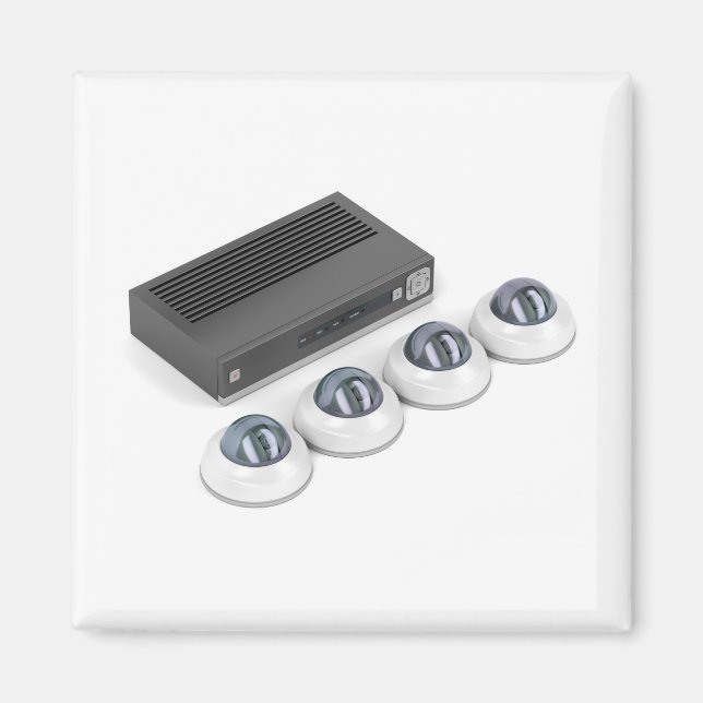 Dome-Sicherheitskameras und digitaler Videorecorde Magnet (Vorne)