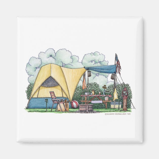 Dome Zelt Camper Camping Magnete (Vorne)