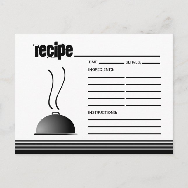 Domed Serving Platter Recipe Card Postkarte (Vorderseite)