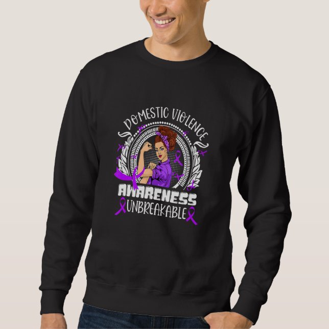 Domestic Violence Awareness Stop Violence End Sile Sweatshirt (Vorderseite)