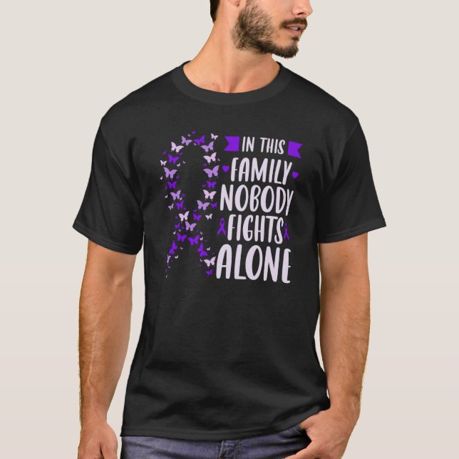 Domestic Violence Awareness Support ribbon butterf T-Shirt (Vorderseite)