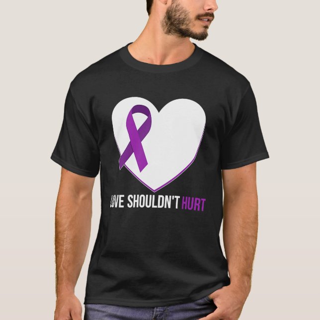 Domestic Violence Awareness Survivor  Heart T-Shirt (Vorderseite)