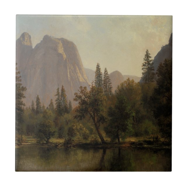 Domgestein, Yosemitetal Albert Bierstadt Fliese (Vorderseite)