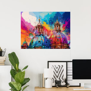 Dominante Rom - Abstrakte Kunstdruckerei Poster