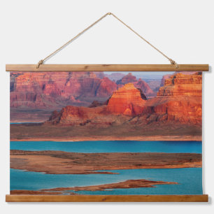 Dominguez Butte & Lake Powell, Utah Wandteppich Mit Holzrahmen