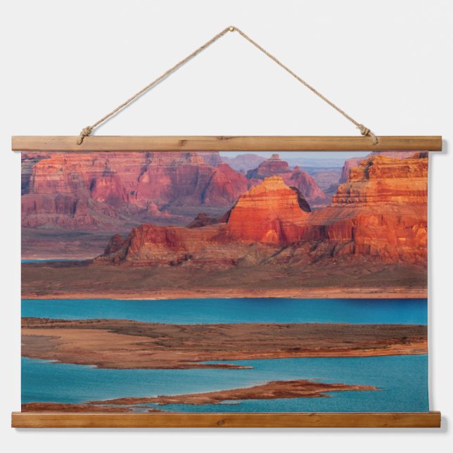 Dominguez Butte & Lake Powell, Utah Wandteppich Mit Holzrahmen (Vorne)
