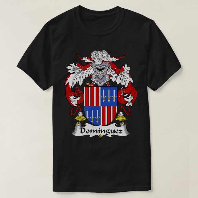 Dominguez Coat of Arms Familienwappen T-Shirt (Design vorne)