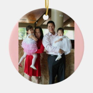 Dominic und Familie Keramik Ornament