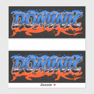 Dominic Vorname Name Graffiti Aufkleber Sticker