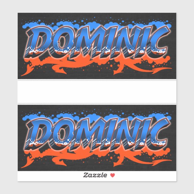 Dominic Vorname Name Graffiti Aufkleber Sticker (Blatt)