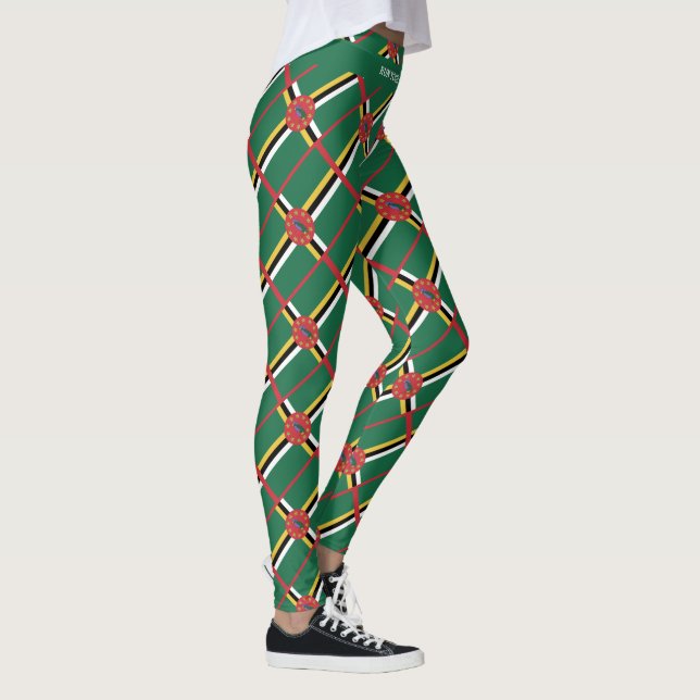 DOMINICA Benutzerdefinierter Text führt Ihr eigene Leggings (Rechts)