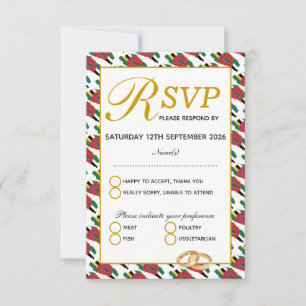 DOMINICA Custom Wedding UAWG Response Card RSVP Karte