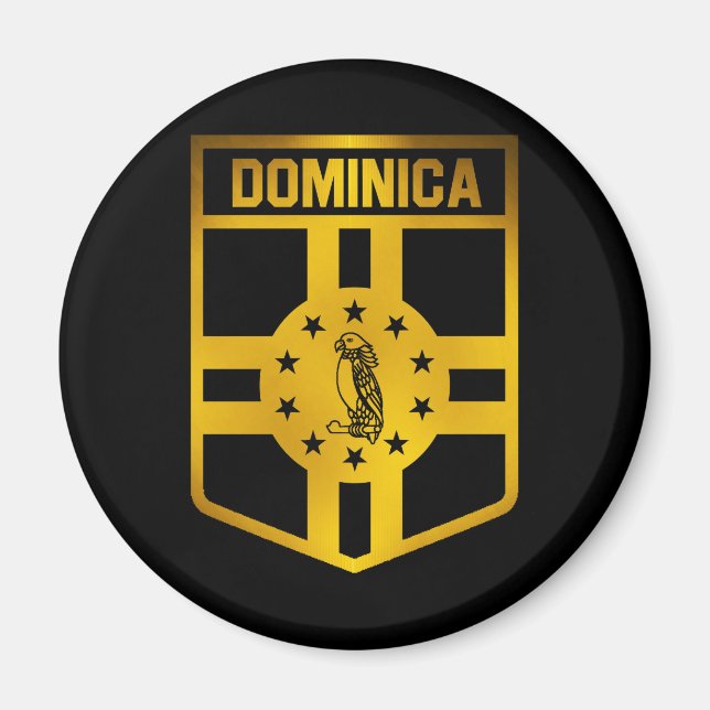 Dominica Emblem Magnet (Vorne)