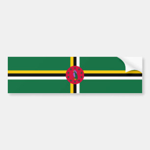 Dominica Flag Autoaufkleber