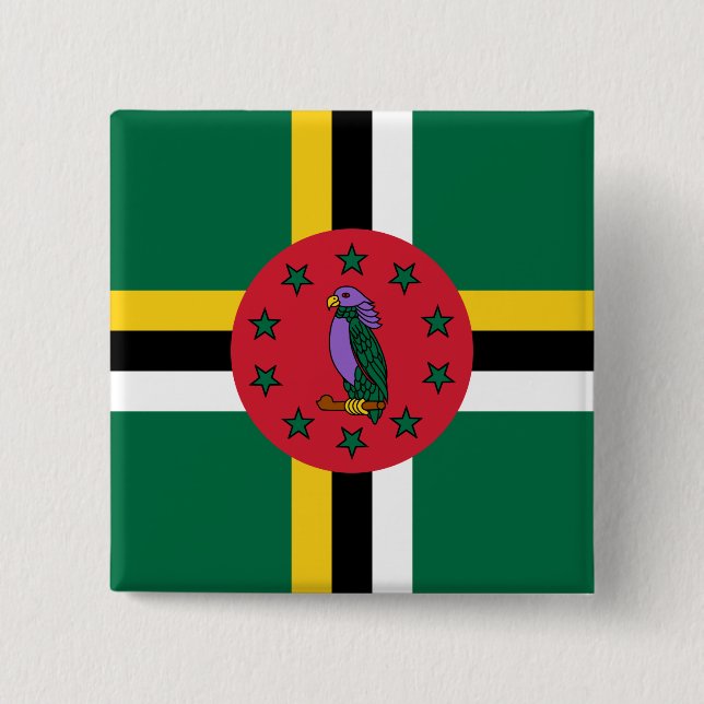 Dominica Flag Button (Vorderseite)