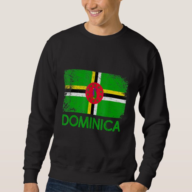 Dominica Flag    Dominican Flag Vintage Sweatshirt (Vorderseite)