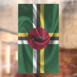 Dominica Flag Fensteraufkleber
