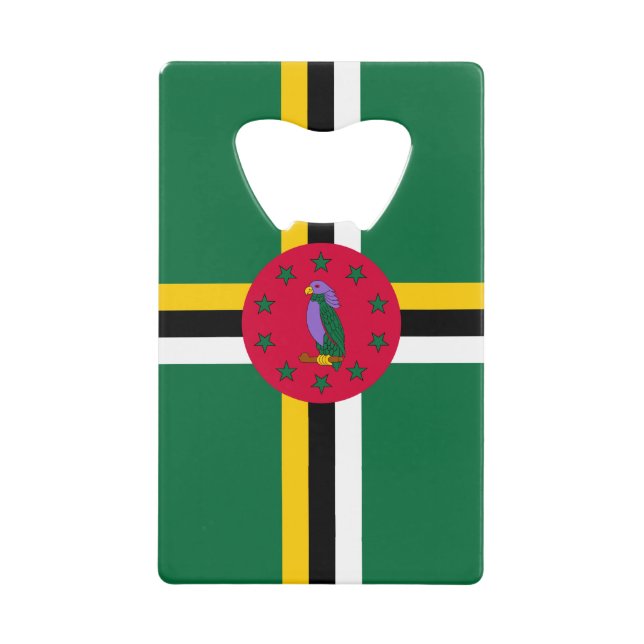Dominica Flag Geldbeutel Flaschenöffner (Vorderseite)
