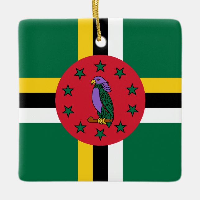 Dominica Flag Keramikornament (Vorderseite)