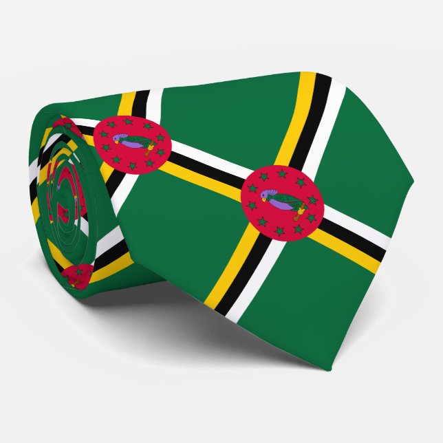 Dominica Flag Krawatte (Gerollt)
