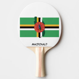 DOMINICA FLAG & MAP Personalisiert Tischtennis Schläger