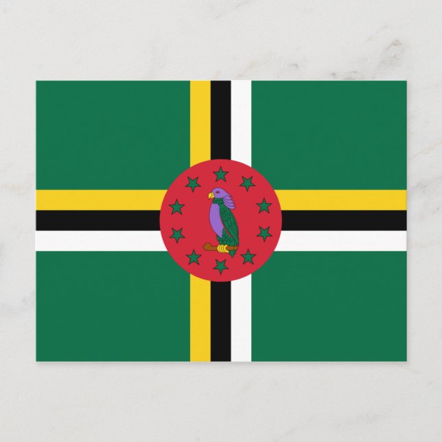 Dominica Flag Postcard Postkarte (Vorderseite)