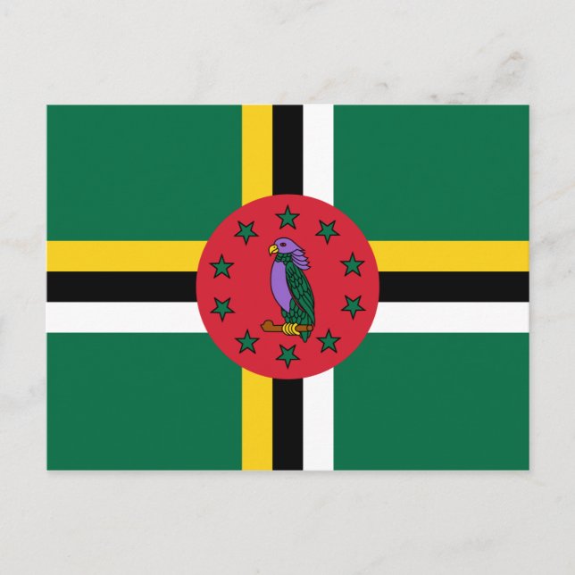 Dominica Flag Postcard Postkarte (Vorderseite)
