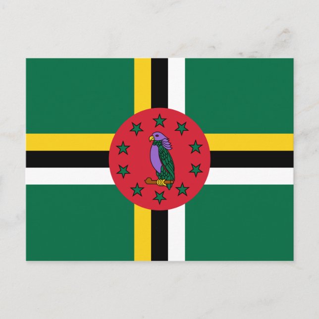Dominica Flag Postkarte (Vorderseite)