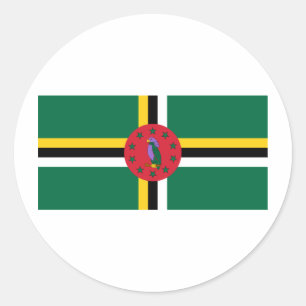 Dominica Flag Runder Aufkleber