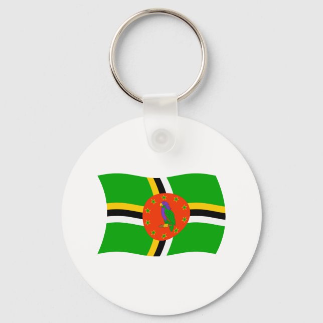 Dominica Flag Schlüsselanhänger (Vorderseite)