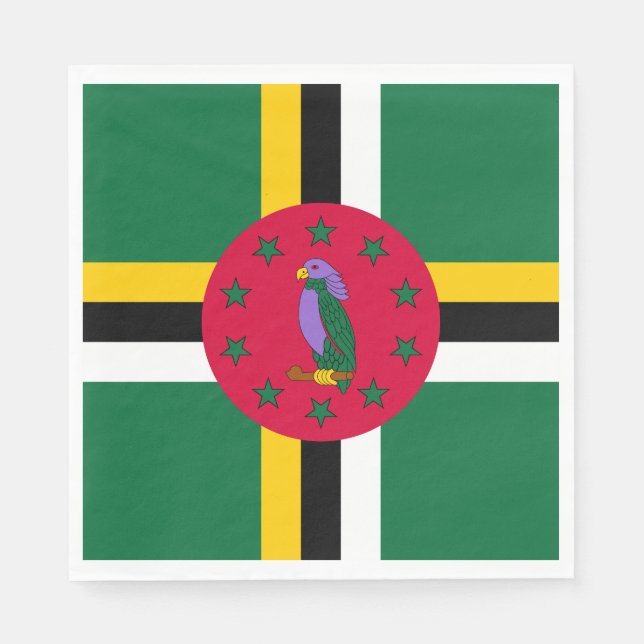 Dominica Flag Serviette (Vorderseite)