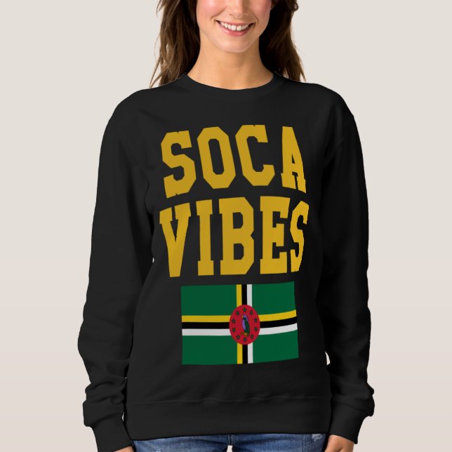 Dominica Flag Soca Vibes jouvert party Caribbean c Sweatshirt (Vorderseite)